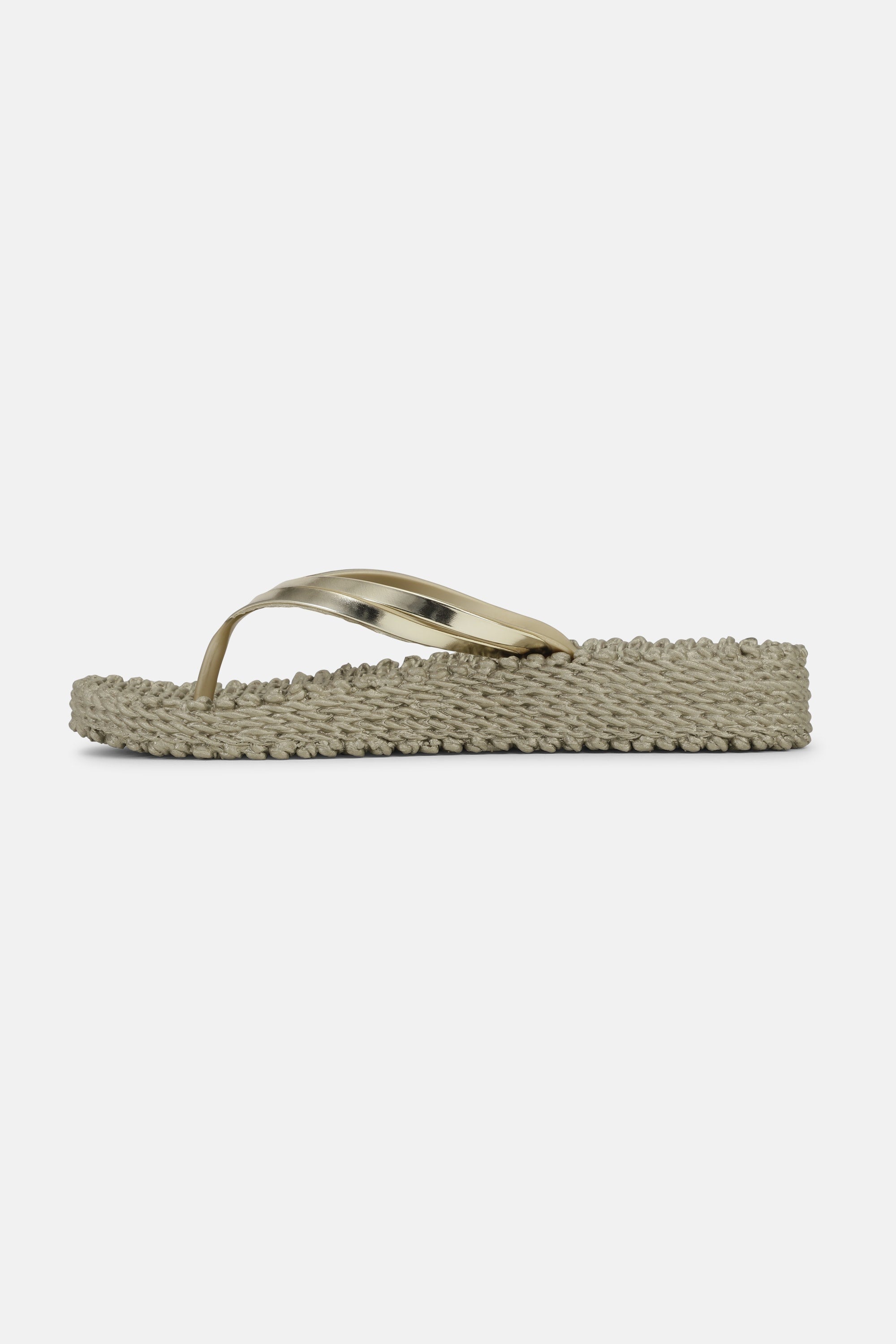 Platform Klipklapper Metallic - Platin